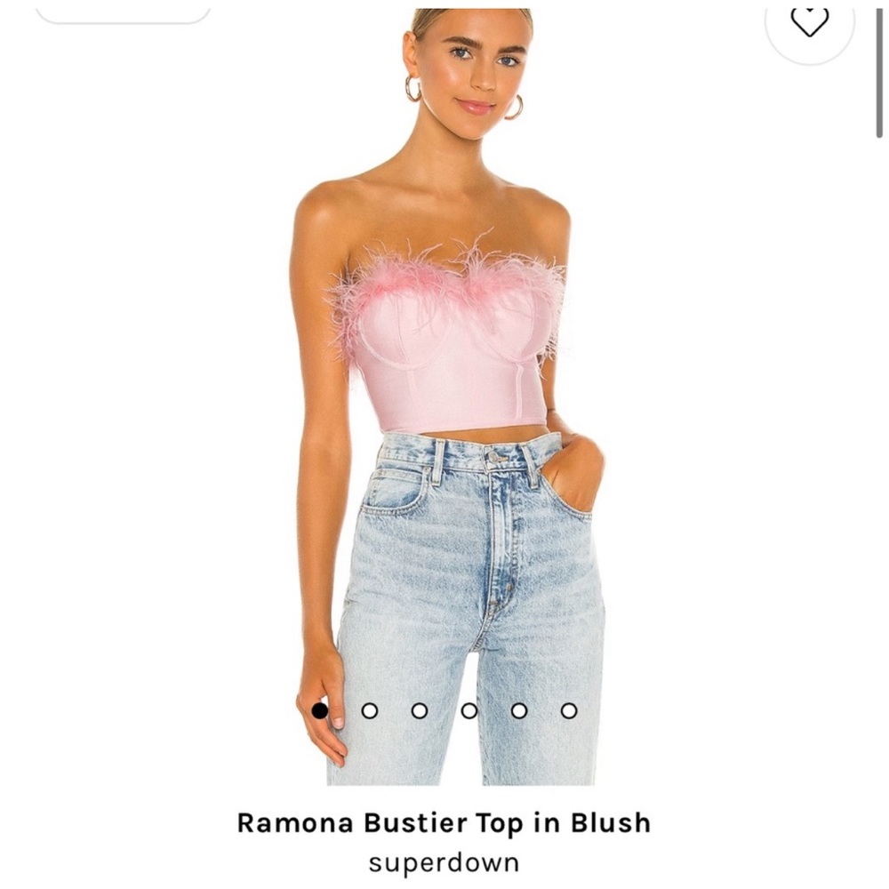 Superdown Ramona Bustier Top in blush